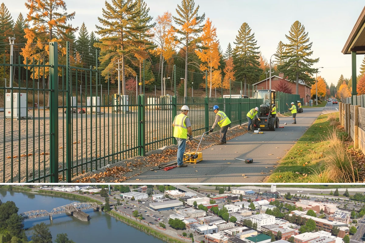 Bollard Installation in Mount Vernon, Skagit County, WA - Bollard installation proceeds year-round, with drier conditions preferred for foundation excavation and concrete curing.