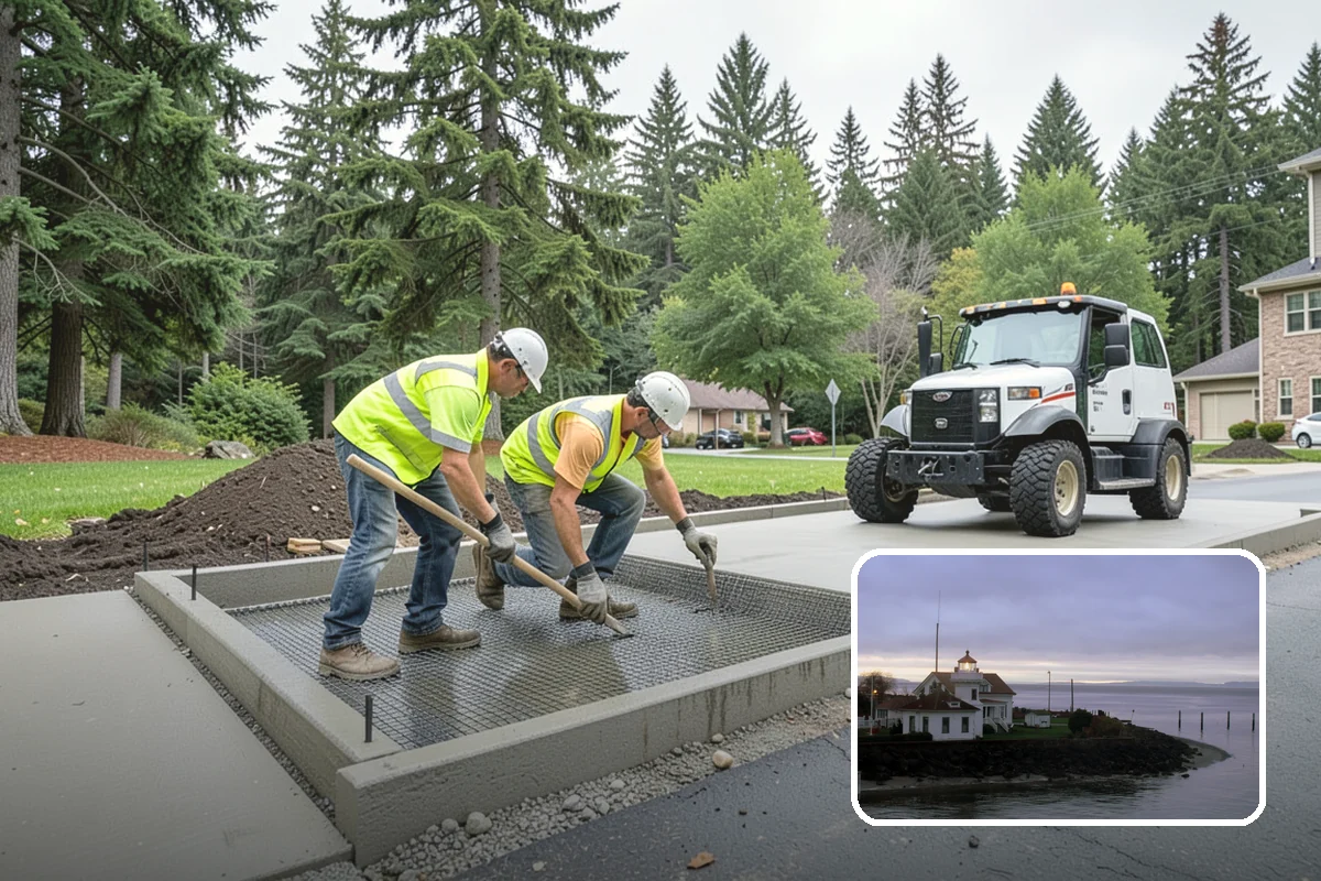 Bollard Installation in Mukilteo, Snohomish County, WA - Controls vehicle access and protects pedestrian areas