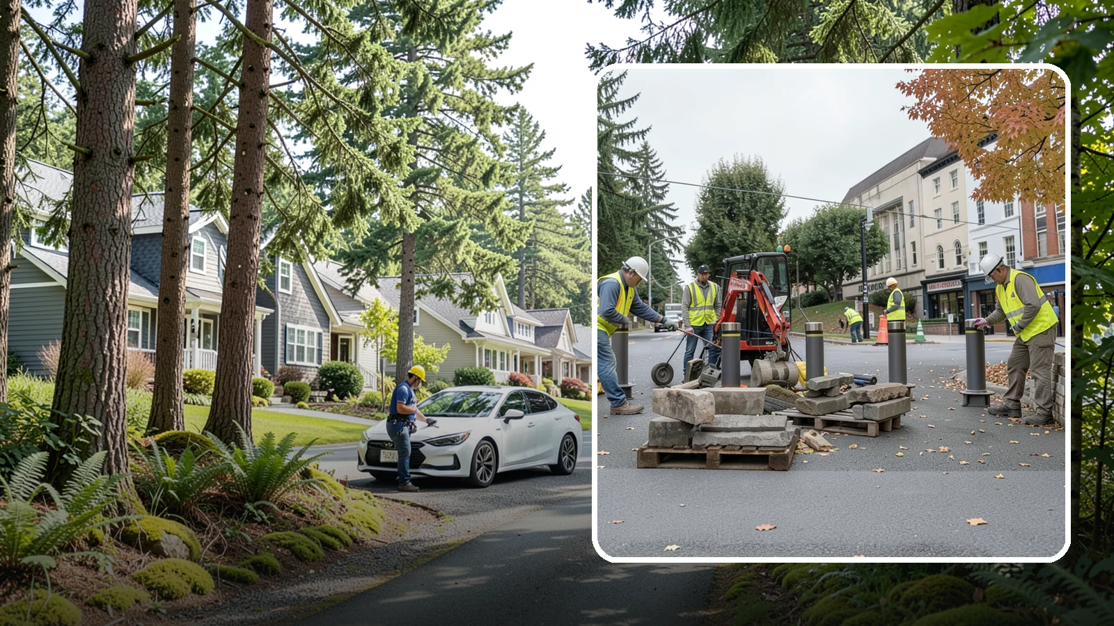 Bollard Installation in Normandy Park, King County, WA - Install fixed, removable, and security bollards to control vehicle access and protect public spaces.