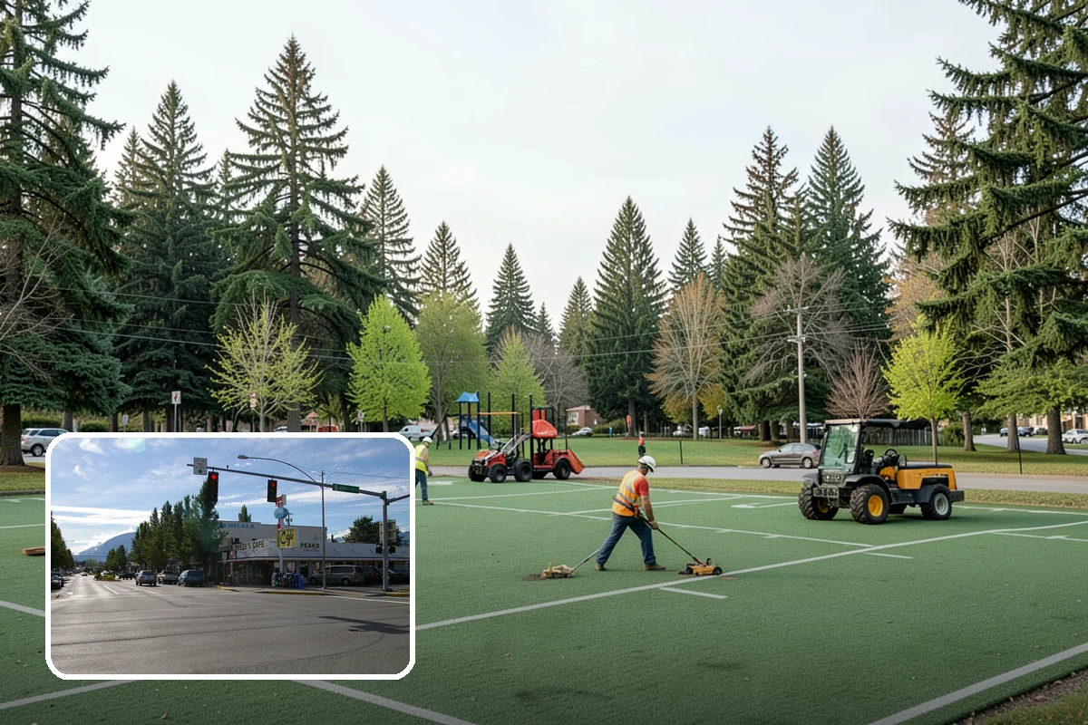 Bollard Installation in North Bend, King County, WA - Controls vehicle access and protects pedestrian areas