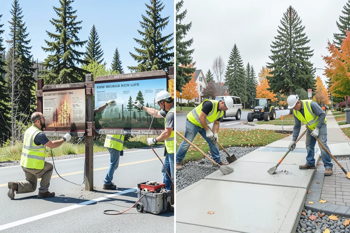 Bollard Installation in Renton, King County, WA - Determine protection level, spacing, and access needs