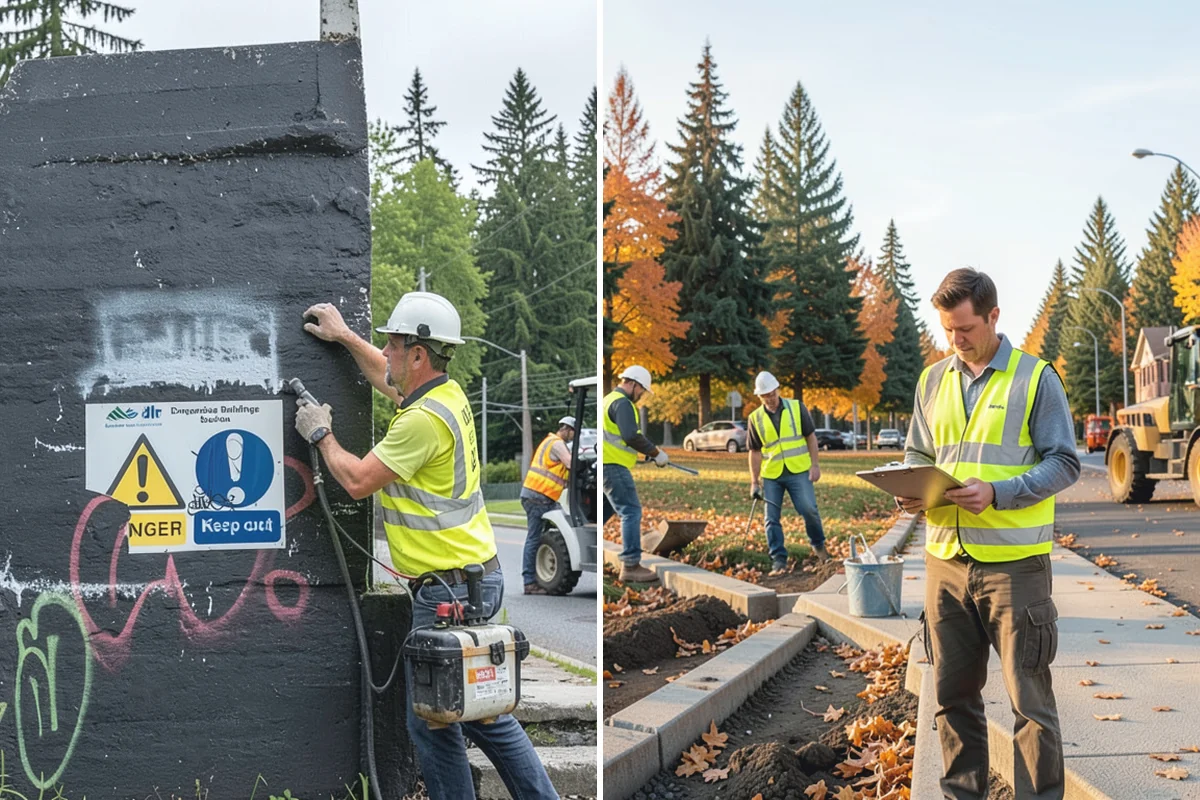 Bollard Installation in Roy, Pierce County, WA - Determine protection level, spacing, and access needs