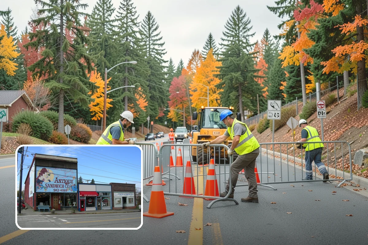 Bollard Installation in Ruston, Pierce County, WA - Controls vehicle access and protects pedestrian areas
