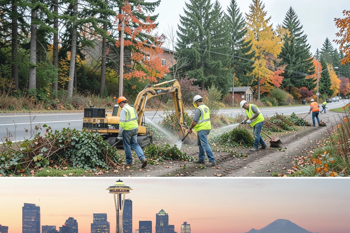 Bollard Installation in Seattle, King County, WA - Bollard installation proceeds year-round, with drier conditions preferred for foundation excavation and concrete curing.