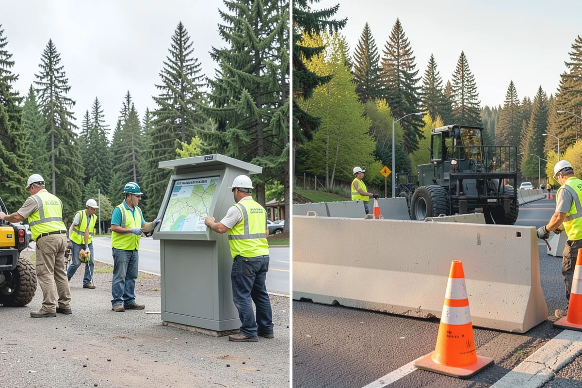 Bollard Installation in Skykomish, King County, WA - Determine protection level, spacing, and access needs