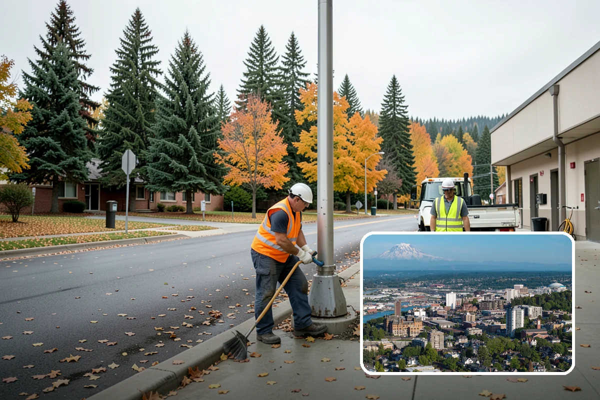 Bollard Installation in Tacoma, Pierce County, WA - Controls vehicle access and protects pedestrian areas
