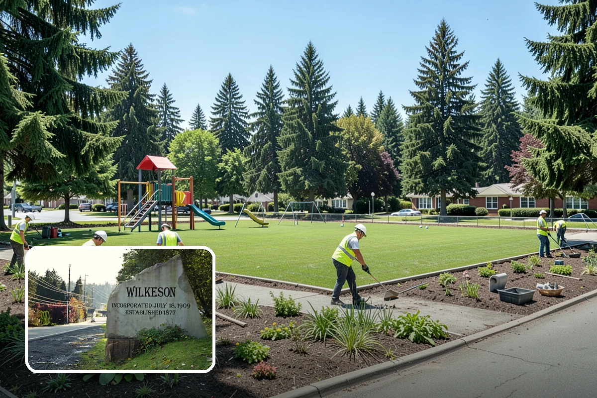 Bollard Installation in Wilkeson, Pierce County, WA - Controls vehicle access and protects pedestrian areas