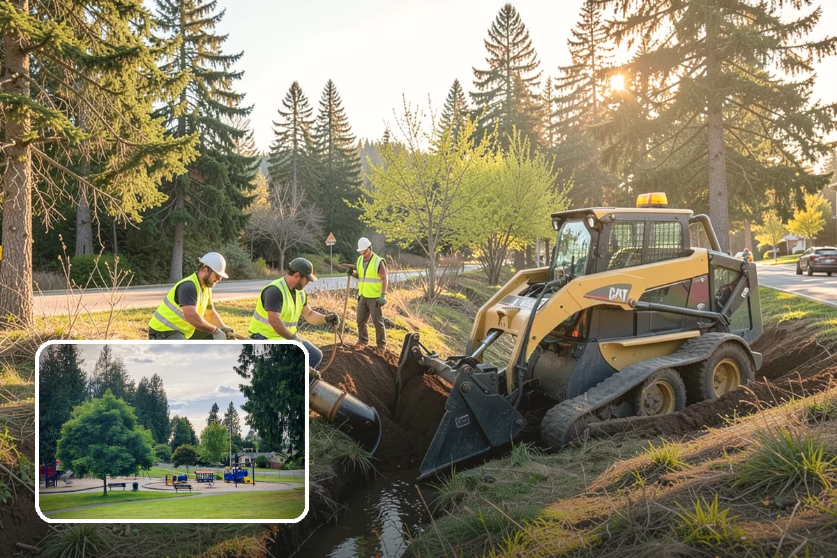 Bollard Replacement in Bonney Lake, Pierce County, WA - Restored vehicle protection at key locations