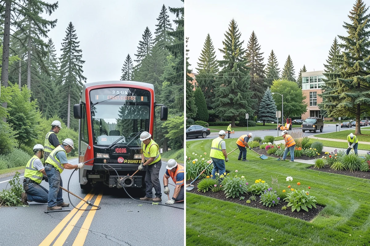 Bollard Replacement in Buckley, Pierce County, WA - Assess damaged bollards and foundation condition