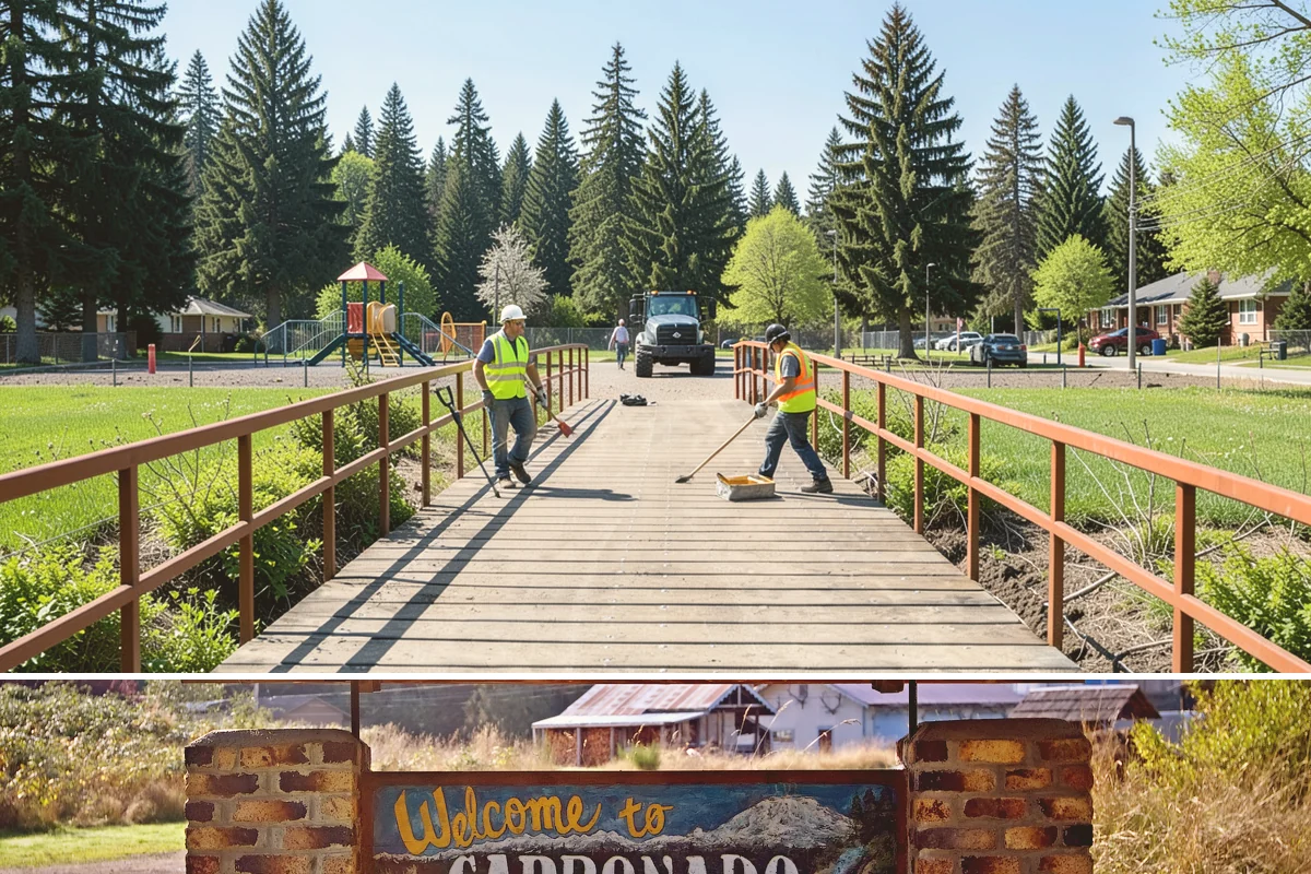 Bollard Replacement in Carbonado, Pierce County, WA - Replacement runs year-round, with concrete-set foundations favoring drier conditions for proper curing.