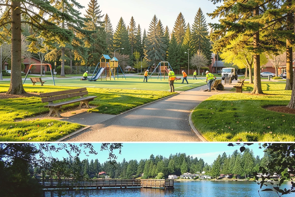 Bollard Replacement in Federal Way, King County, WA - Replacement runs year-round, with concrete-set foundations favoring drier conditions for proper curing.