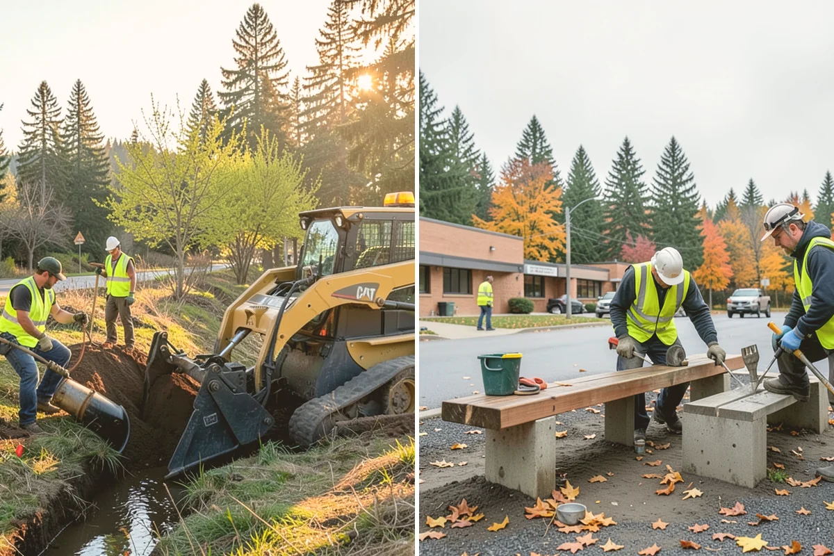 Bollard Replacement in Fife, Pierce County, WA - Assess damaged bollards and foundation condition