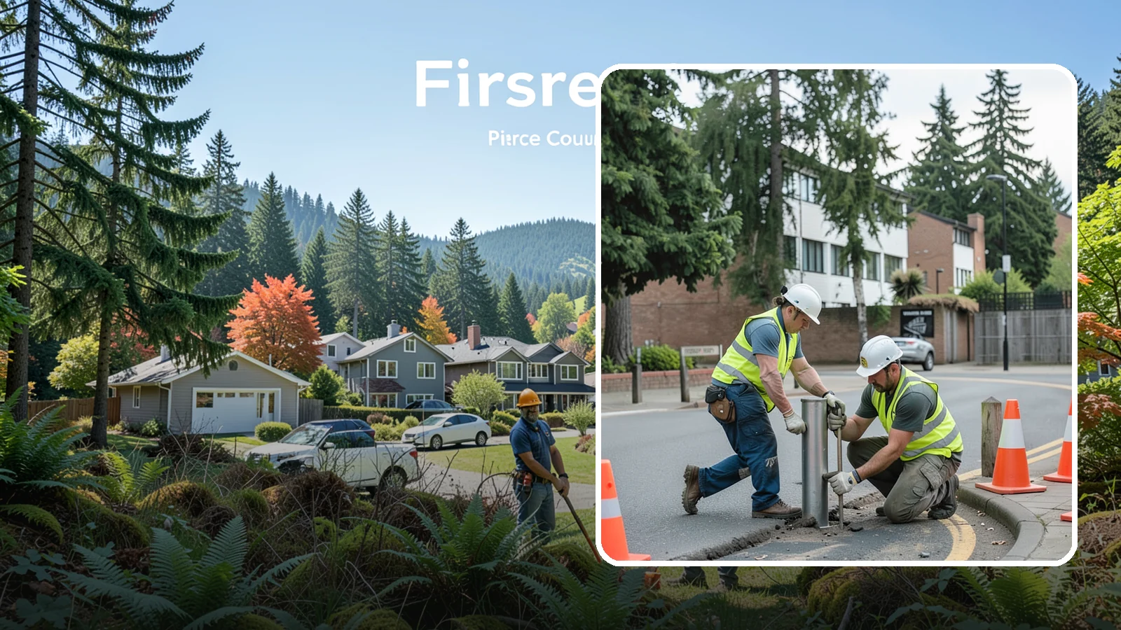 Bollard Replacement in Fircrest, Pierce County, WA - Bollard replacement restores vehicle protection and access control at damaged public installations.