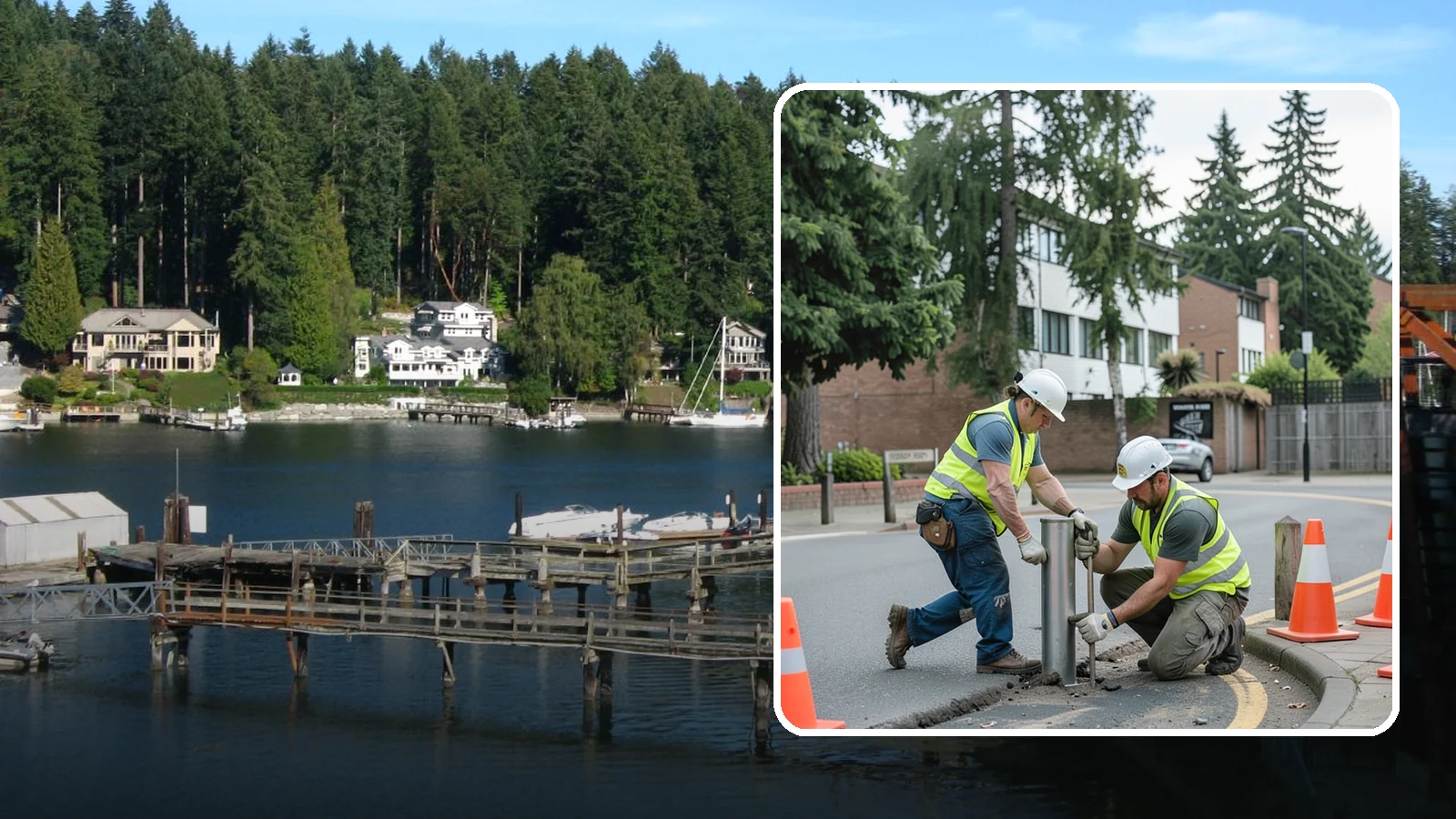 Bollard Replacement in Gig Harbor, Pierce County, WA - Bollard replacement restores vehicle protection and access control at damaged public installations.
