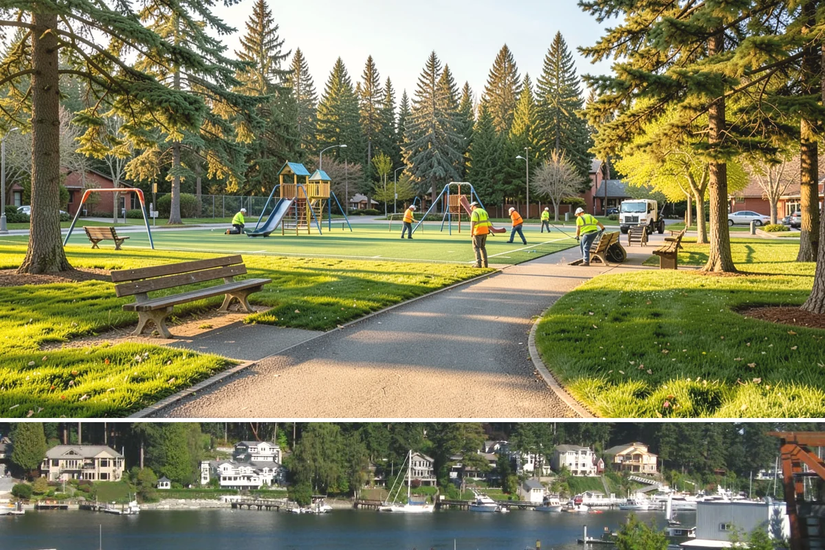 Bollard Replacement in Gig Harbor, Pierce County, WA - Replacement runs year-round, with concrete-set foundations favoring drier conditions for proper curing.