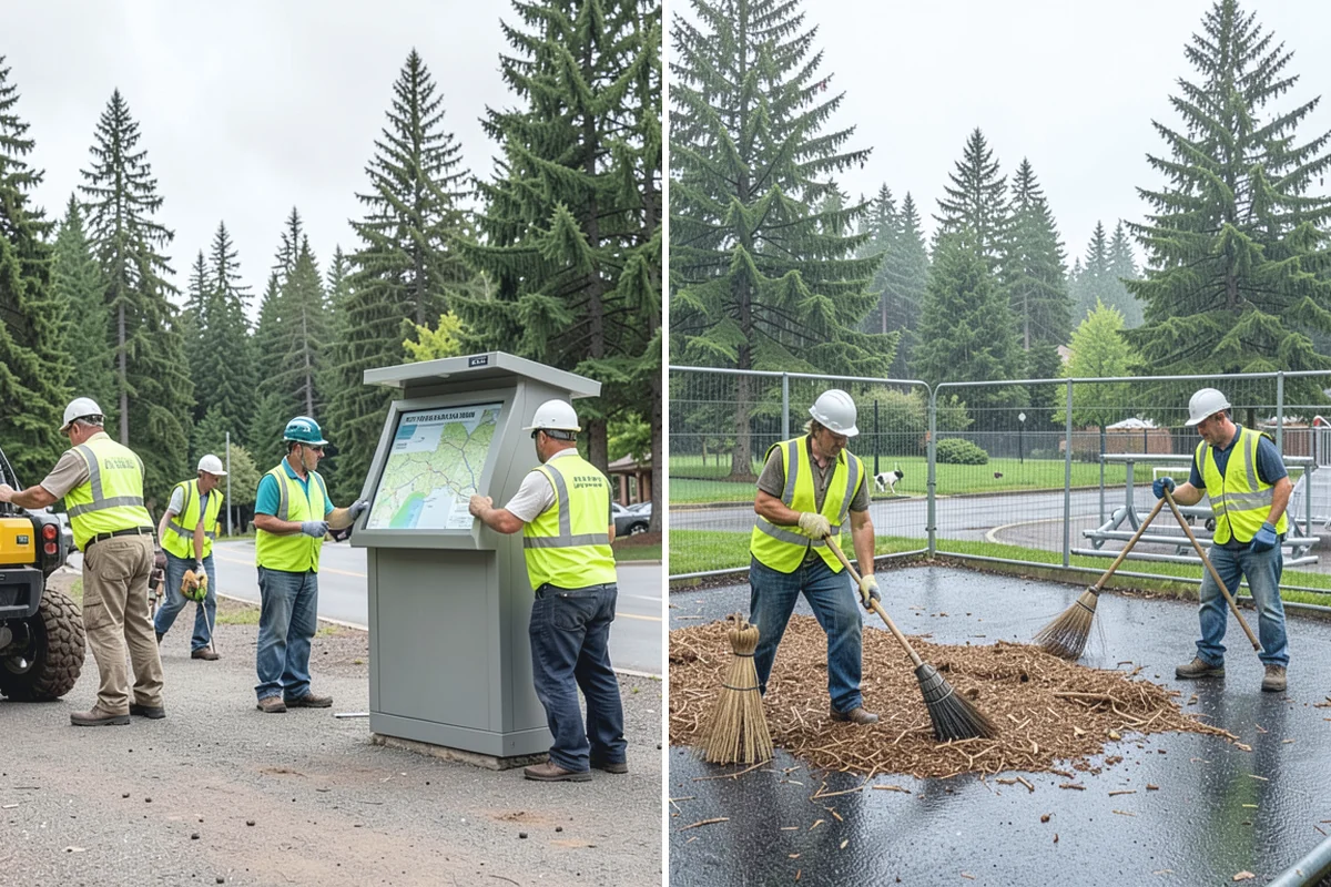 Bollard Replacement in Gold Bar, Snohomish County, WA - Assess damaged bollards and foundation condition