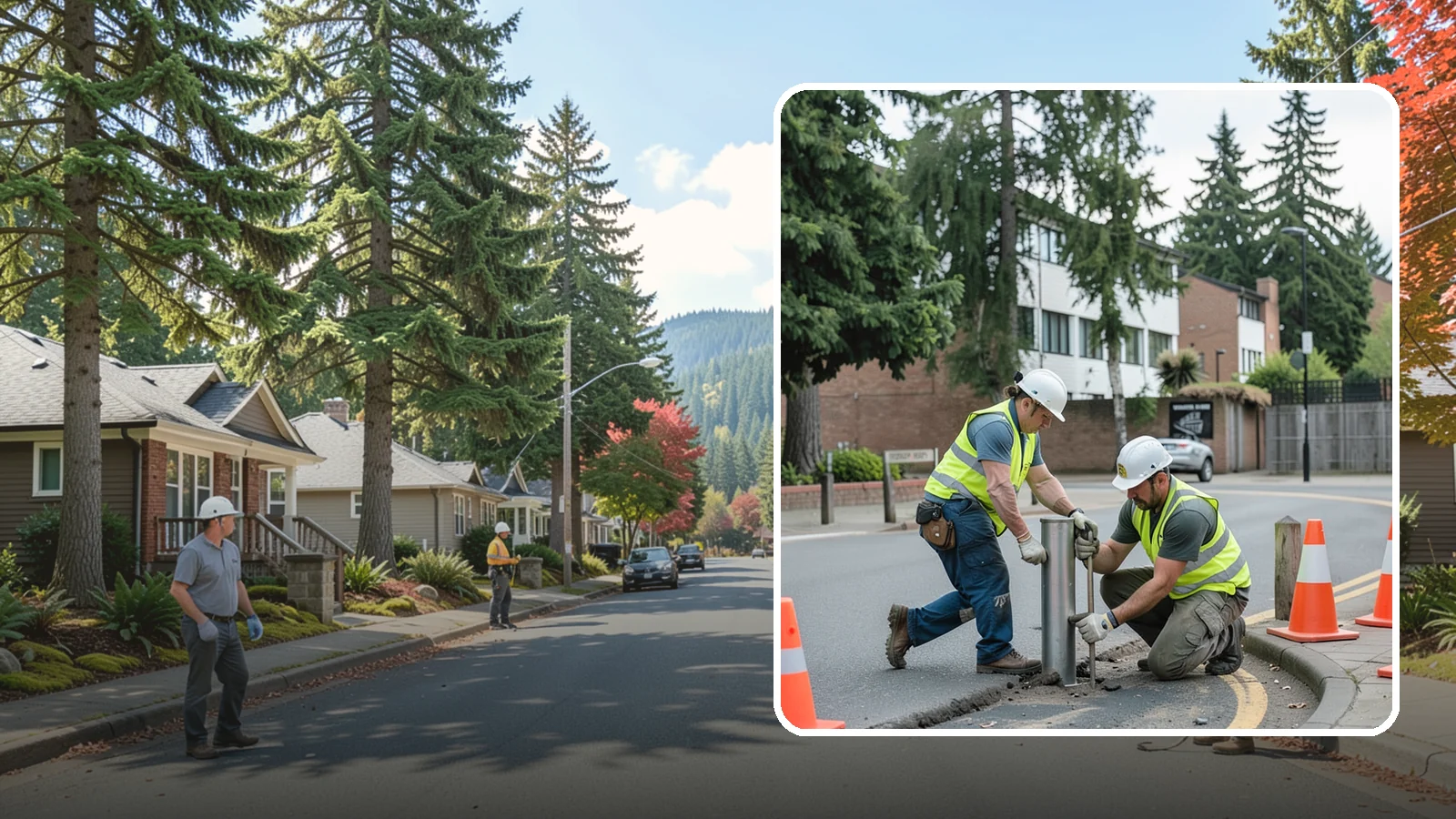 Bollard Replacement in Hunts Point, King County, WA - Bollard replacement restores vehicle protection and access control at damaged public installations.