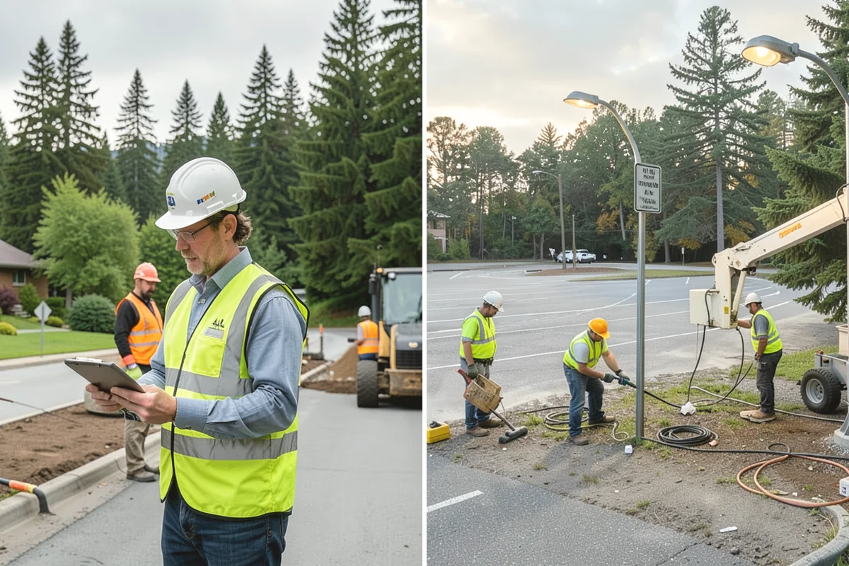 Bollard Replacement in Issaquah, King County, WA - Assess damaged bollards and foundation condition