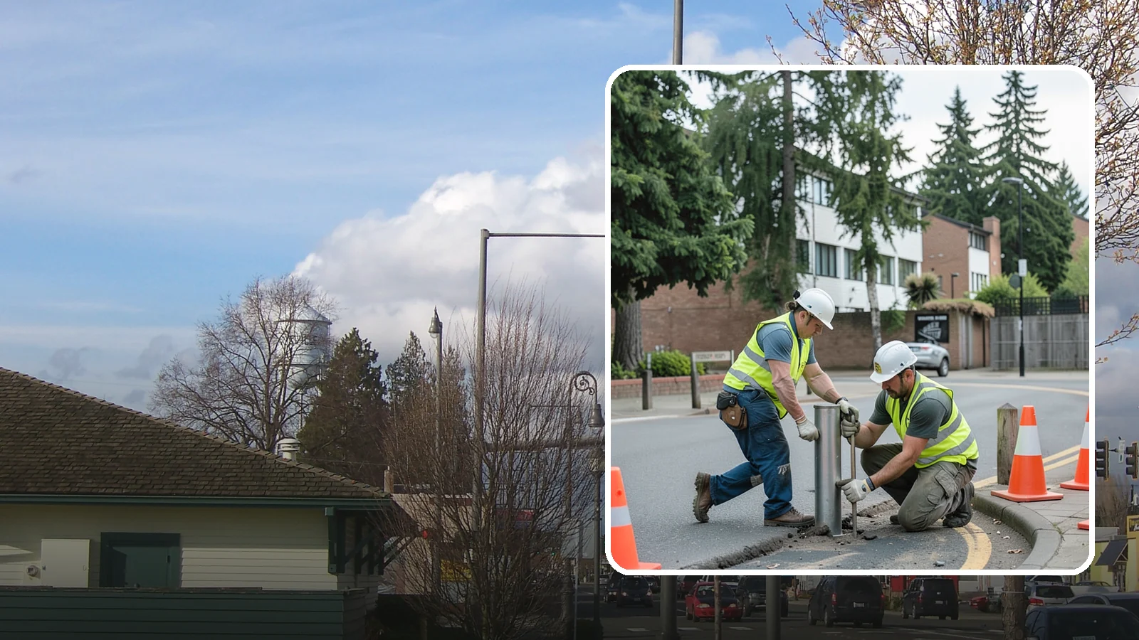 Bollard Replacement in Marysville, Snohomish County, WA - Bollard replacement restores vehicle protection and access control at damaged public installations.