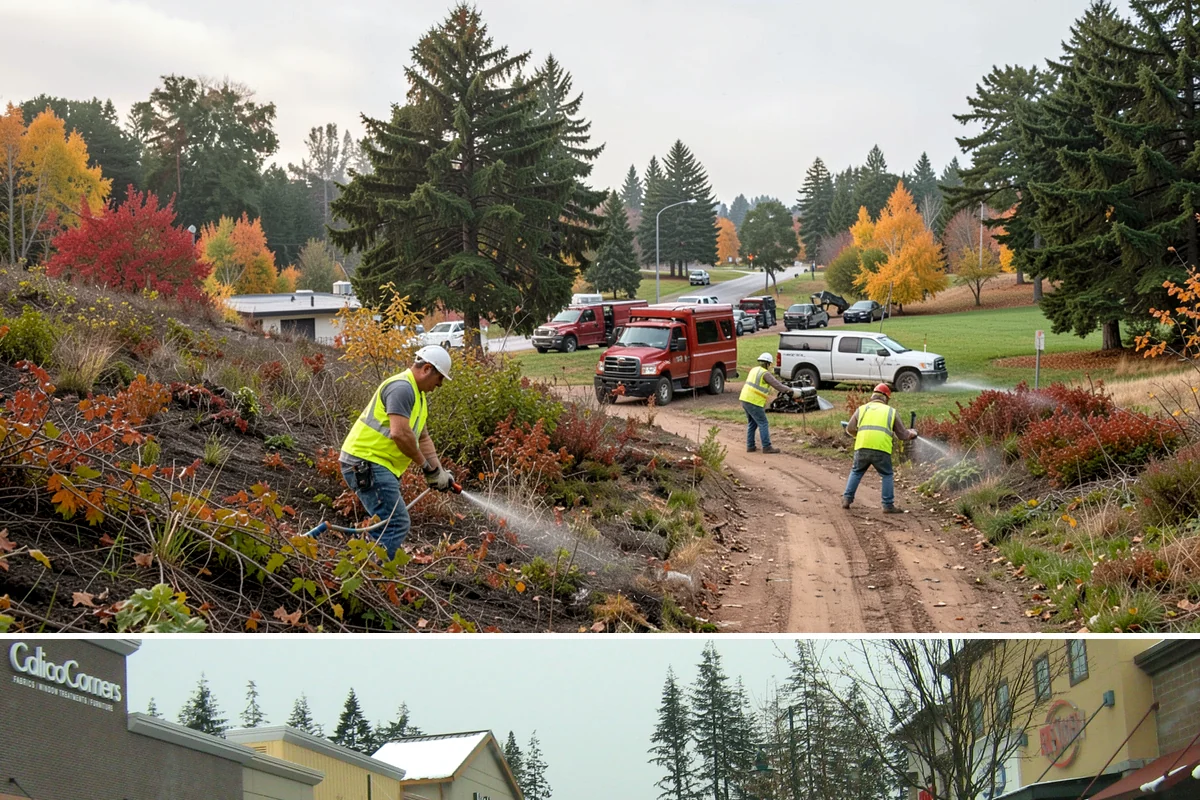 Bollard Replacement in Mill Creek, Snohomish County, WA - Replacement runs year-round, with concrete-set foundations favoring drier conditions for proper curing.
