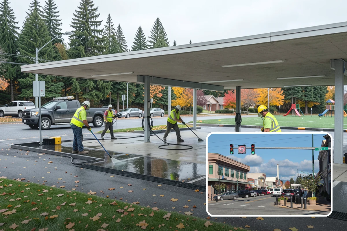 Bollard Replacement in Monroe, Snohomish County, WA - Restored vehicle protection at key locations