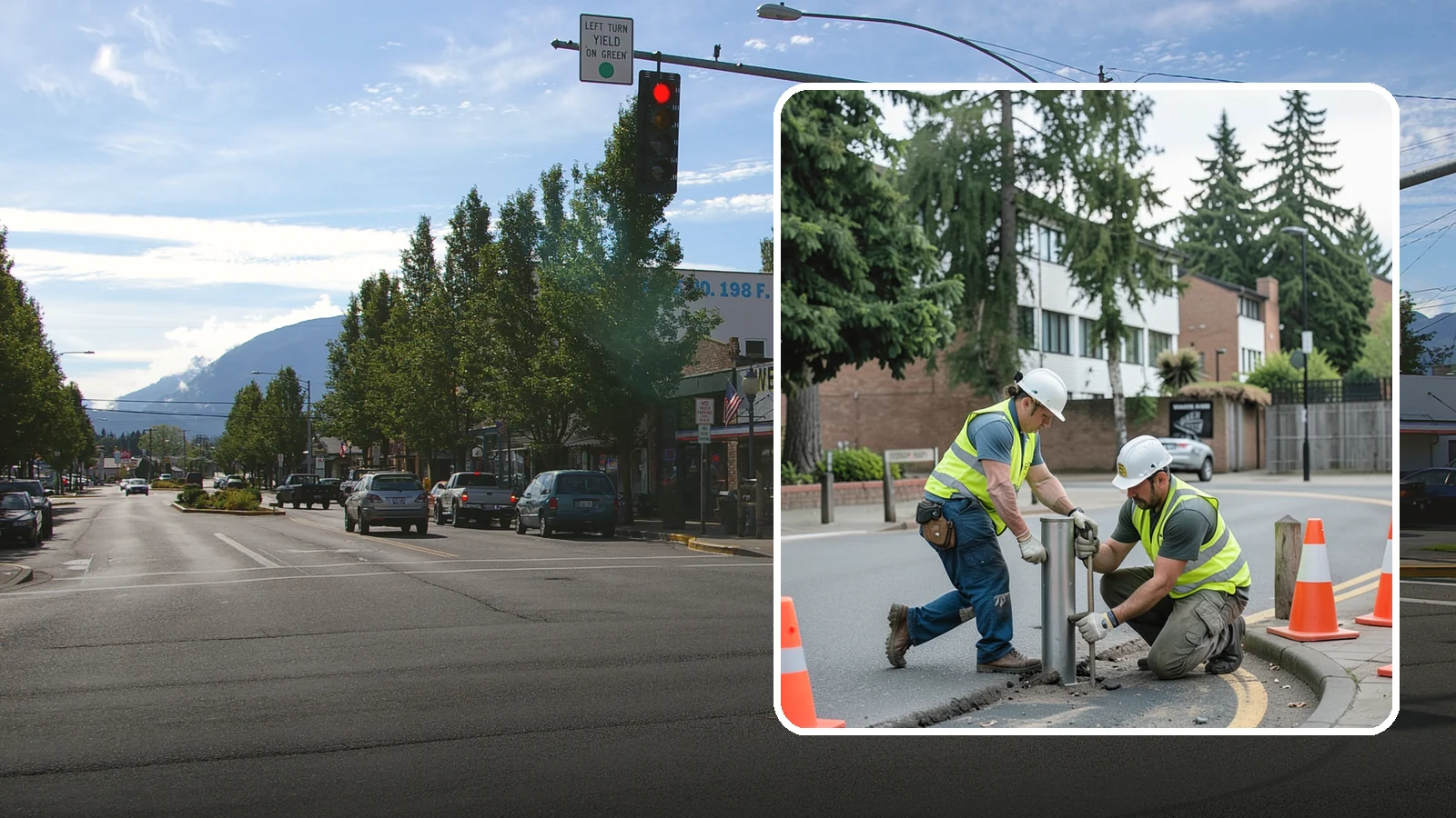 Bollard Replacement in North Bend, King County, WA - Bollard replacement restores vehicle protection and access control at damaged public installations.