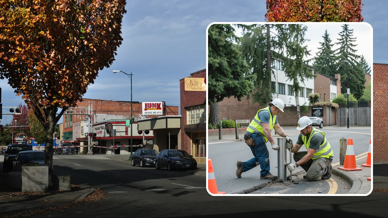 Bollard Replacement in Puyallup, Pierce County, WA - Bollard replacement restores vehicle protection and access control at damaged public installations.