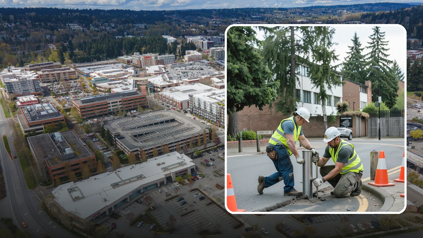 Bollard Replacement in Redmond, King County, WA - Bollard replacement restores vehicle protection and access control at damaged public installations.