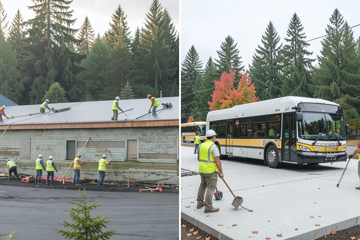 Bollard Replacement in Renton, King County, WA - Assess damaged bollards and foundation condition