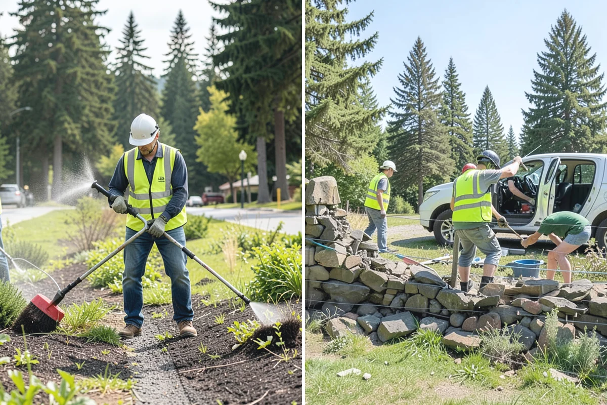 Bollard Replacement in South Prairie, Pierce County, WA - Assess damaged bollards and foundation condition