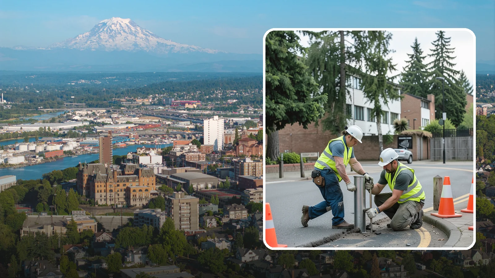 Bollard Replacement in Tacoma, Pierce County, WA - Bollard replacement restores vehicle protection and access control at damaged public installations.