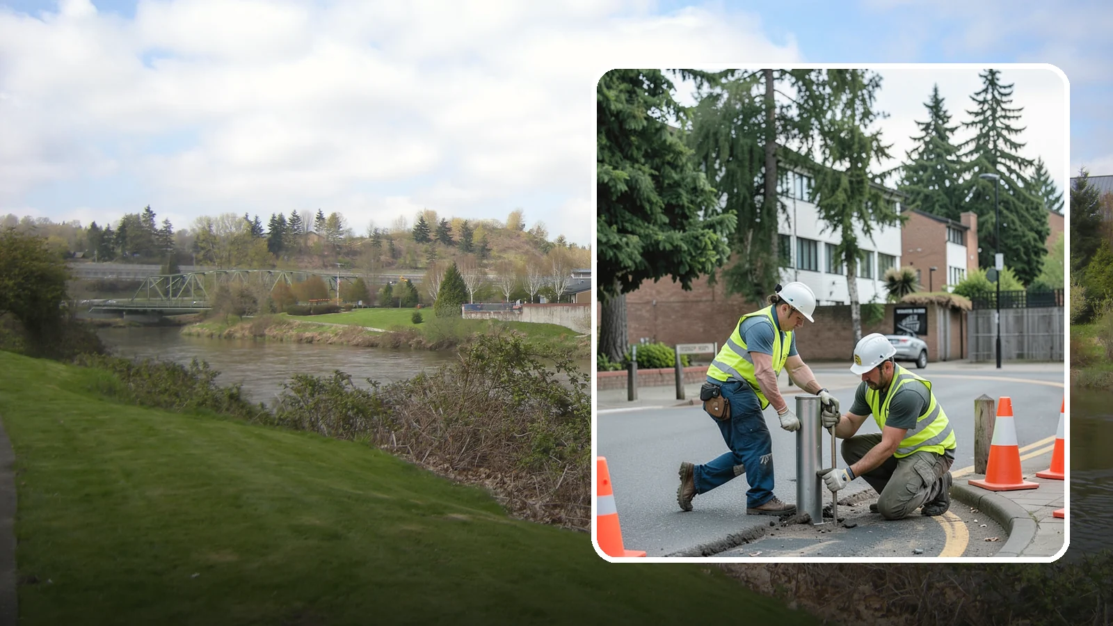 Bollard Replacement in Tukwila, King County, WA - Bollard replacement restores vehicle protection and access control at damaged public installations.