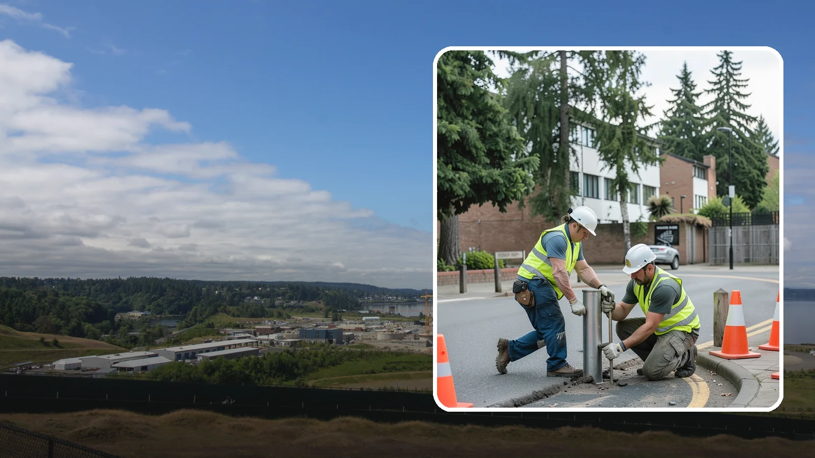 Bollard Replacement in University Place, Pierce County, WA - Bollard replacement restores vehicle protection and access control at damaged public installations.