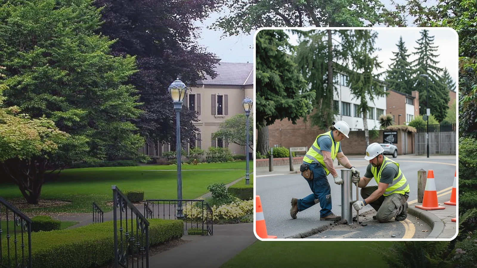 Bollard Replacement in Woodinville, King County, WA - Bollard replacement restores vehicle protection and access control at damaged public installations.