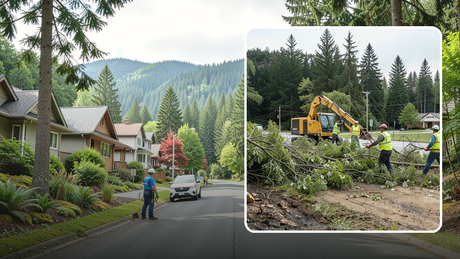 Brush Clearing in Darrington, Snohomish County, WA - Mechanical and hand clearing of overgrown brush and small vegetation from public parcels, easements, and undeveloped grounds.