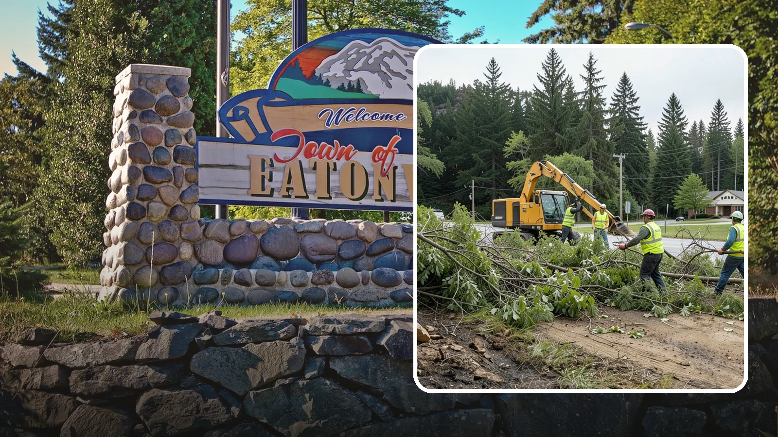 Brush Clearing in Eatonville, Pierce County, WA - Mechanical and hand clearing of overgrown brush and small vegetation from public parcels, easements, and undeveloped grounds.