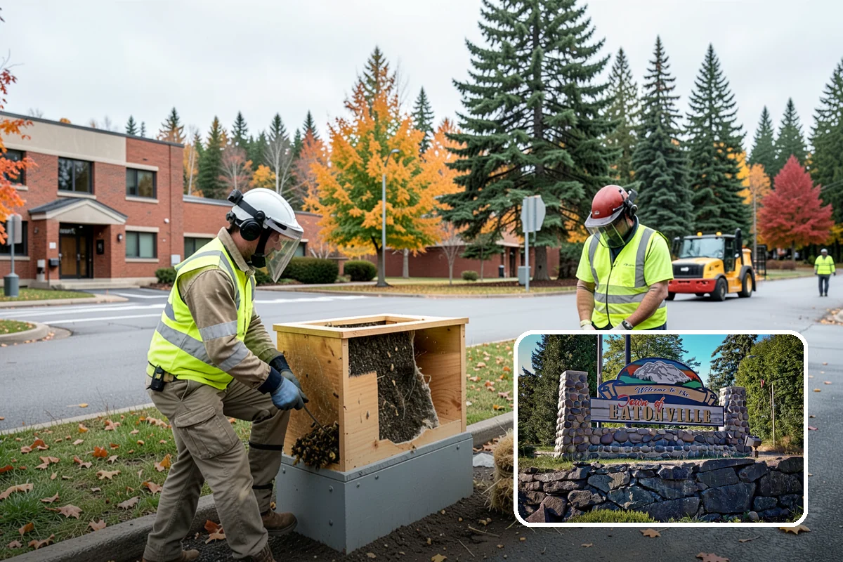Brush Clearing in Eatonville, Pierce County, WA - Reduces wildfire fuel loading on public parcels