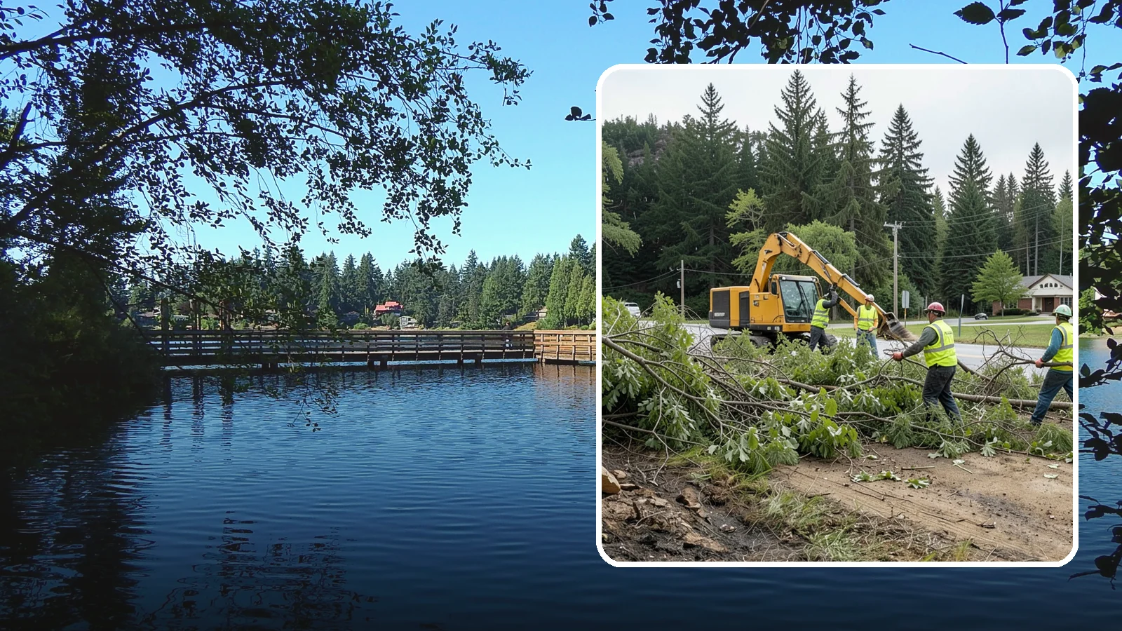 Brush Clearing in Federal Way, King County, WA - Mechanical and hand clearing of overgrown brush and small vegetation from public parcels, easements, and undeveloped grounds.