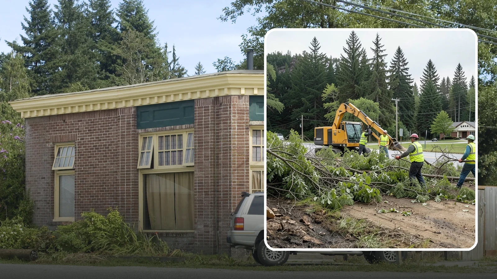 Brush Clearing in Hamilton, Skagit County, WA - Mechanical and hand clearing of overgrown brush and small vegetation from public parcels, easements, and undeveloped grounds.