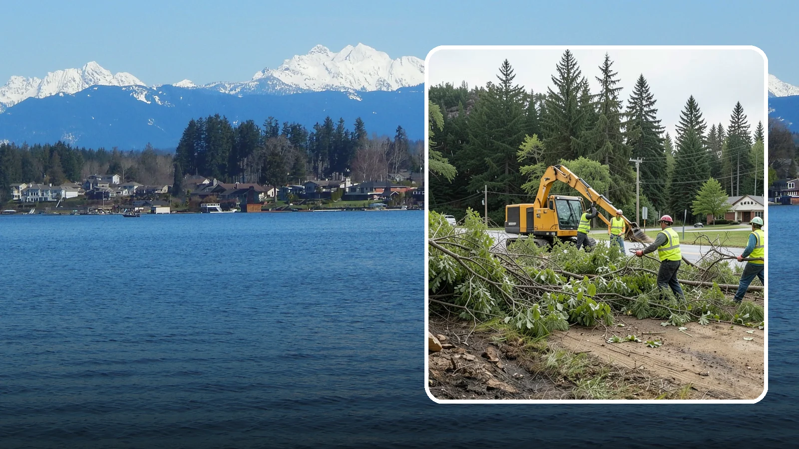 Brush Clearing in Lake Stevens, Snohomish County, WA - Mechanical and hand clearing of overgrown brush and small vegetation from public parcels, easements, and undeveloped grounds.