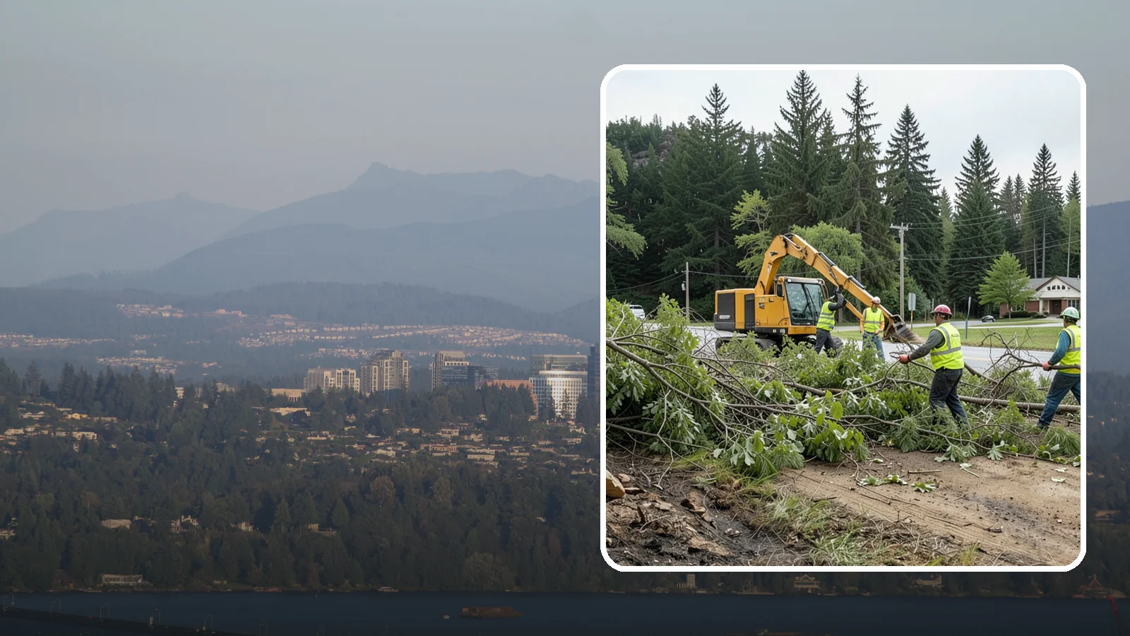 Brush Clearing in Medina, King County, WA - Mechanical and hand clearing of overgrown brush and small vegetation from public parcels, easements, and undeveloped grounds.