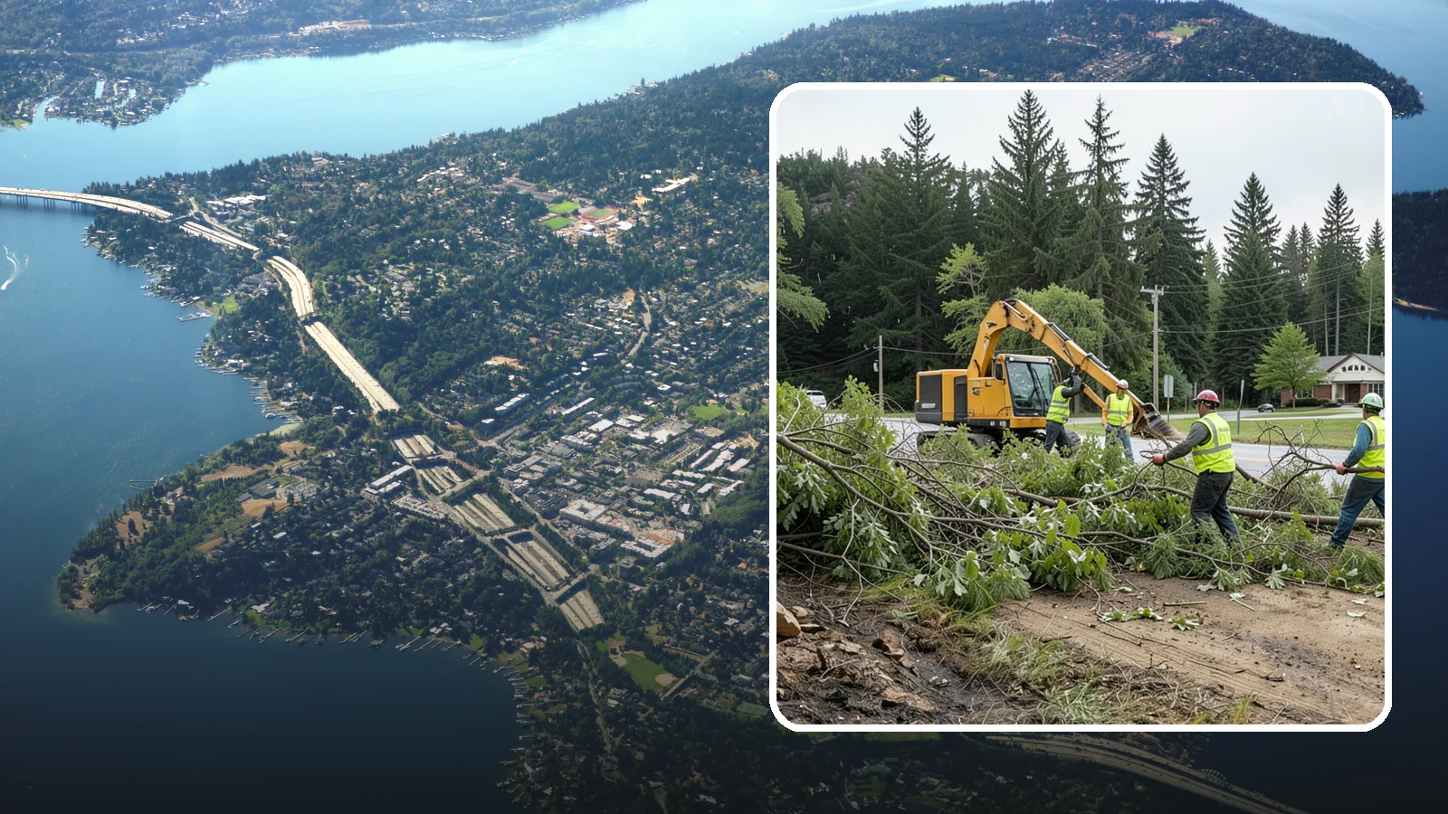 Brush Clearing in Mercer Island, King County, WA - Mechanical and hand clearing of overgrown brush and small vegetation from public parcels, easements, and undeveloped grounds.