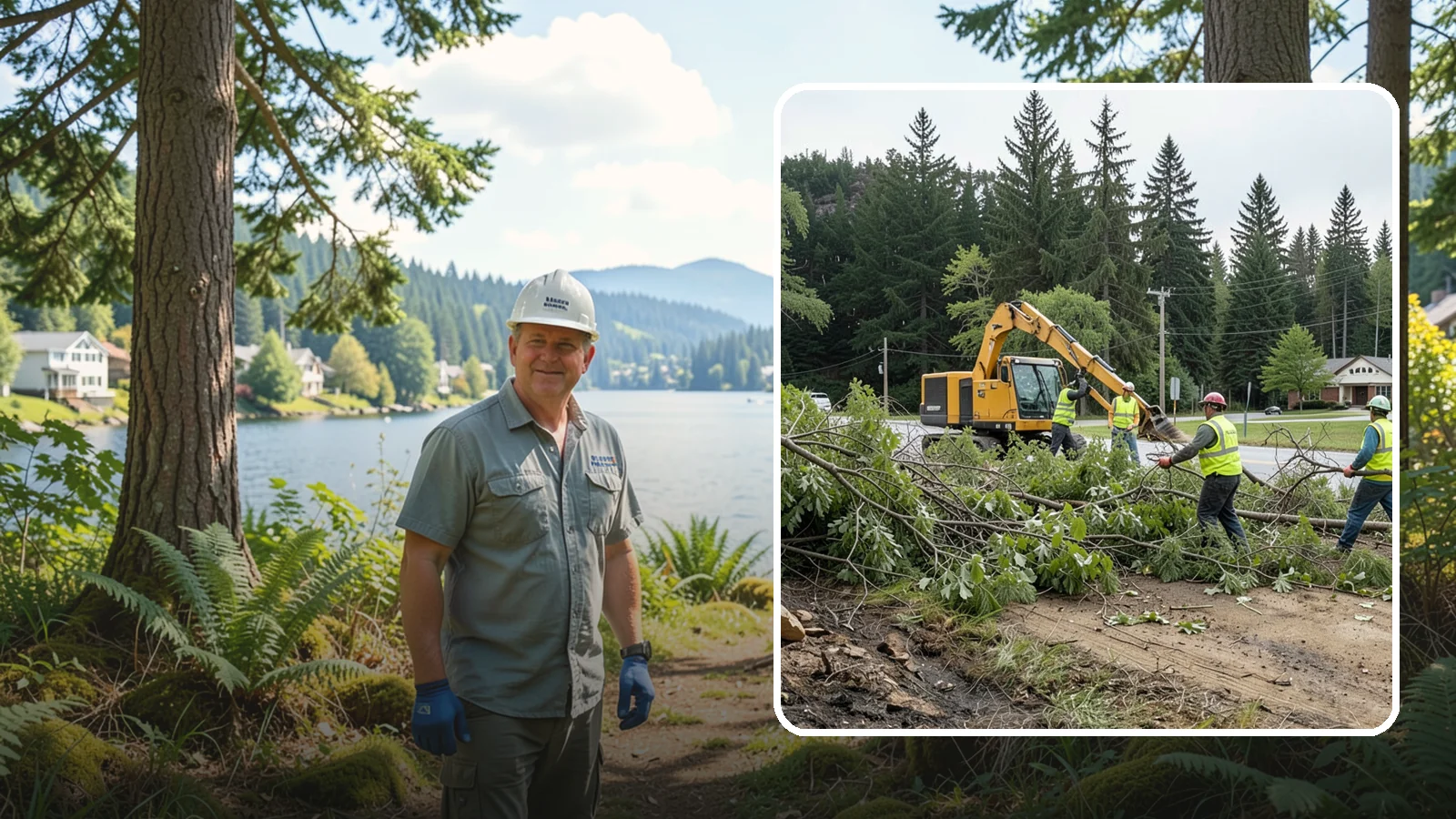 Brush Clearing in Milton, King County, WA - Mechanical and hand clearing of overgrown brush and small vegetation from public parcels, easements, and undeveloped grounds.
