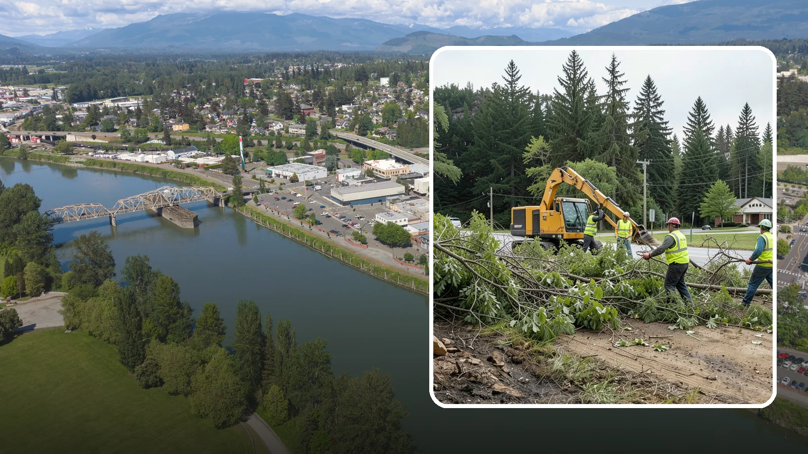 Brush Clearing in Mount Vernon, Skagit County, WA - Mechanical and hand clearing of overgrown brush and small vegetation from public parcels, easements, and undeveloped grounds.