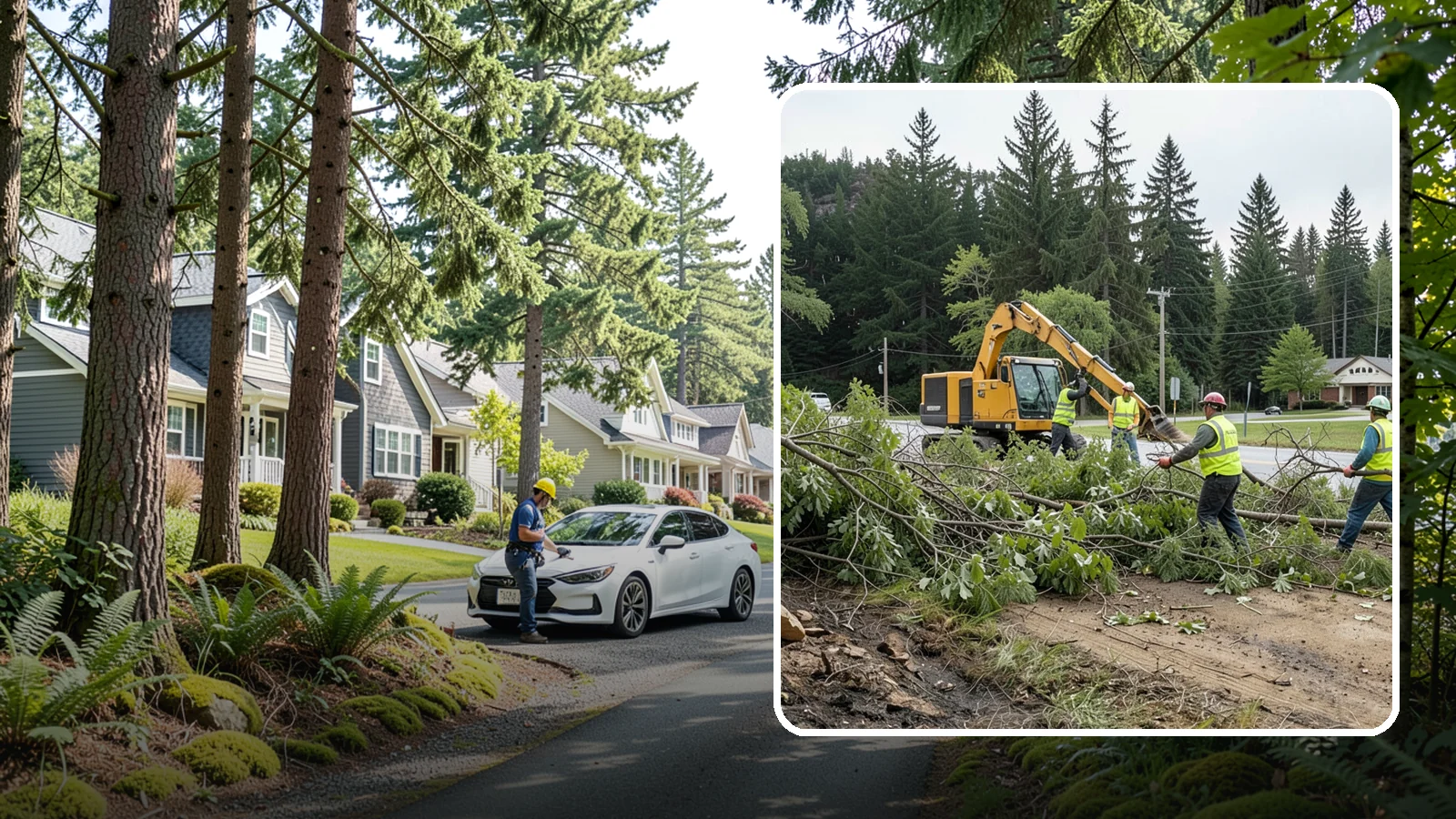 Brush Clearing in Normandy Park, King County, WA - Mechanical and hand clearing of overgrown brush and small vegetation from public parcels, easements, and undeveloped grounds.