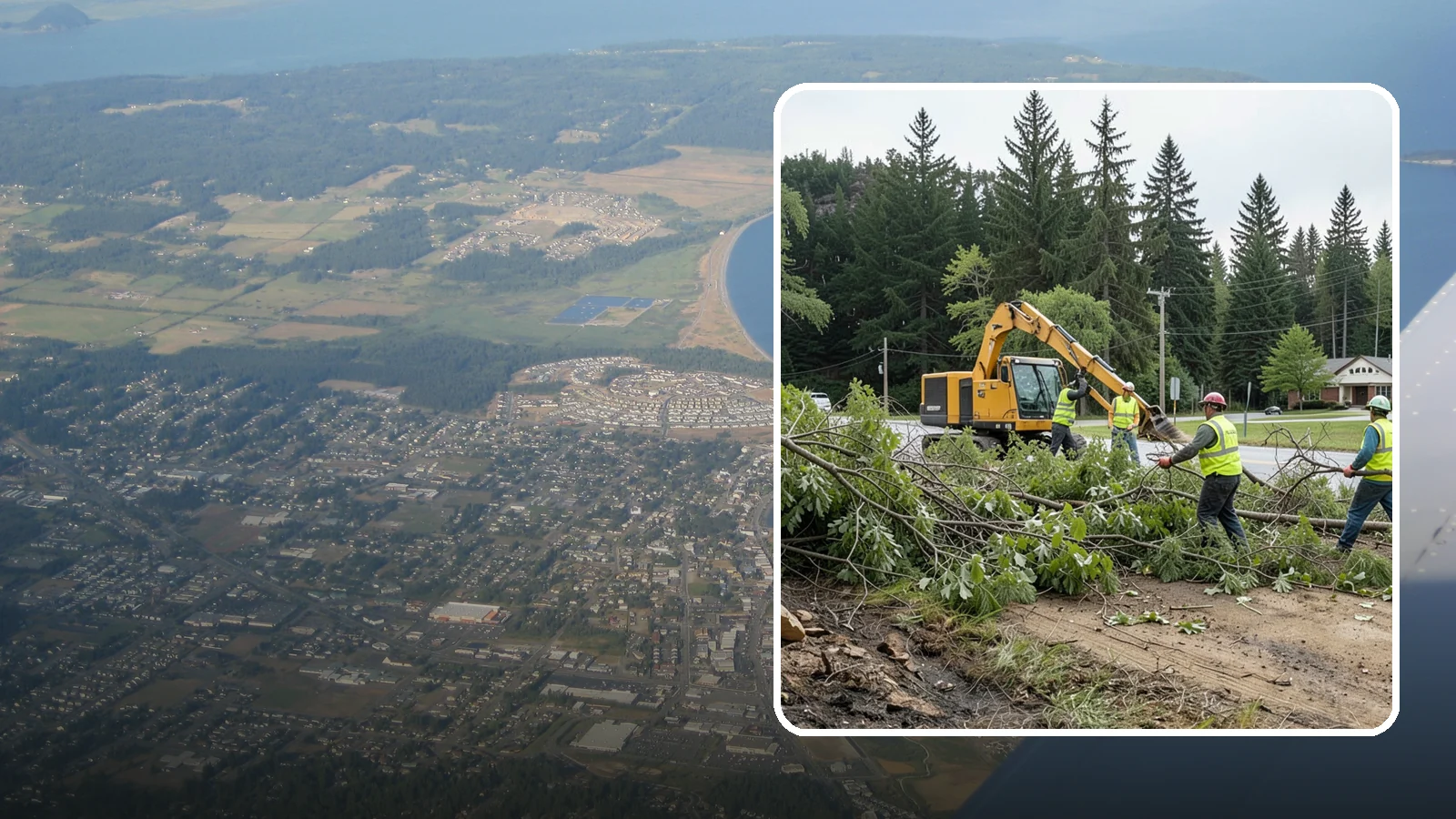 Brush Clearing in Oak Harbor, Island County, WA - Mechanical and hand clearing of overgrown brush and small vegetation from public parcels, easements, and undeveloped grounds.