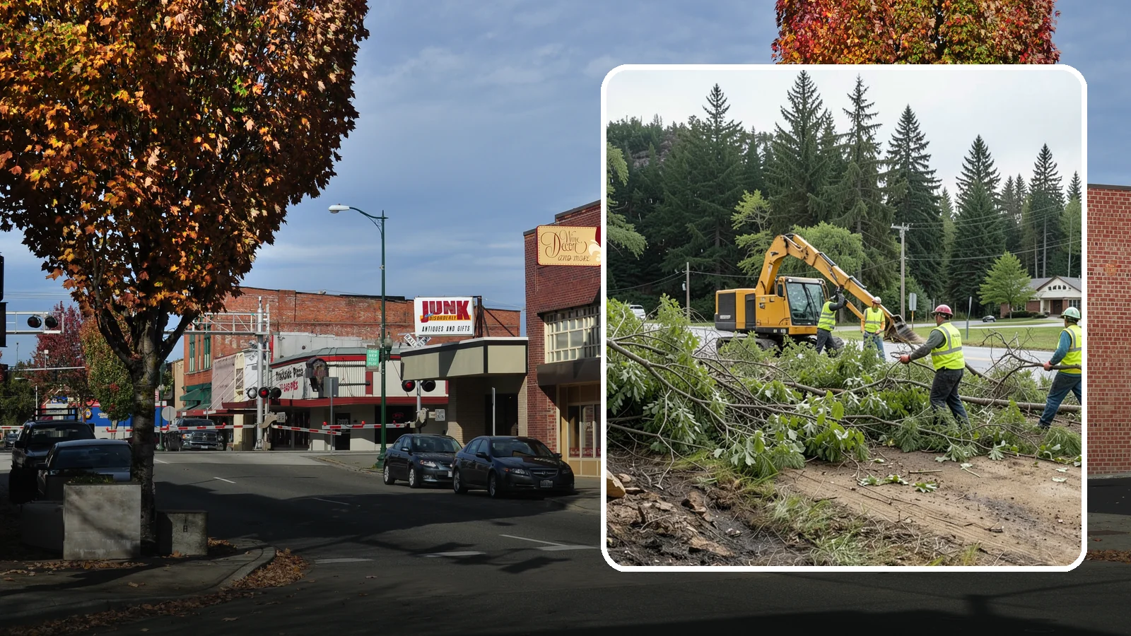 Brush Clearing in Puyallup, Pierce County, WA - Mechanical and hand clearing of overgrown brush and small vegetation from public parcels, easements, and undeveloped grounds.