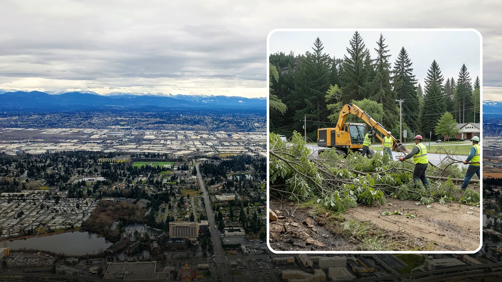 Brush Clearing in SeaTac, King County, WA - Mechanical and hand clearing of overgrown brush and small vegetation from public parcels, easements, and undeveloped grounds.