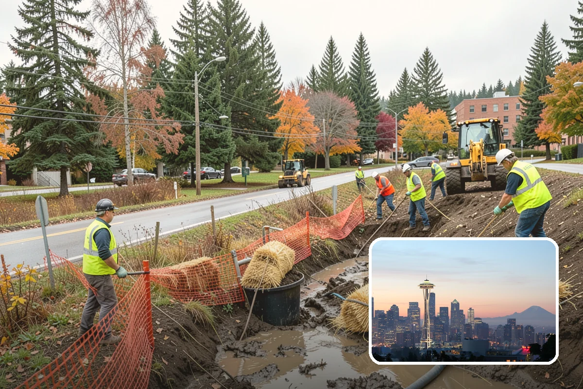 Brush Clearing in Seattle, King County, WA - Reduces wildfire fuel loading on public parcels