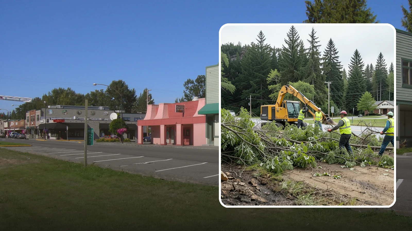 Brush Clearing in Snoqualmie, King County, WA - Mechanical and hand clearing of overgrown brush and small vegetation from public parcels, easements, and undeveloped grounds.